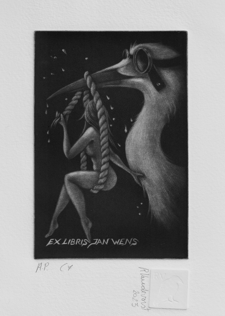 “Ex Libris Jan Wens” Mezzotint 2023